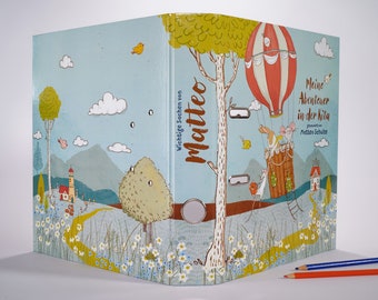 Personalized kindergarten folder "Red Hot Air Balloon"