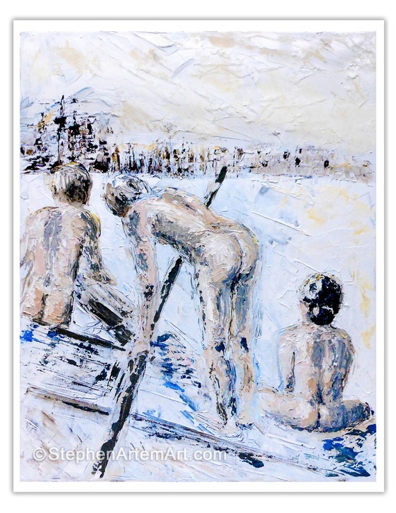 Across the Divide Premium Art Print Original Art Naked - Etsy