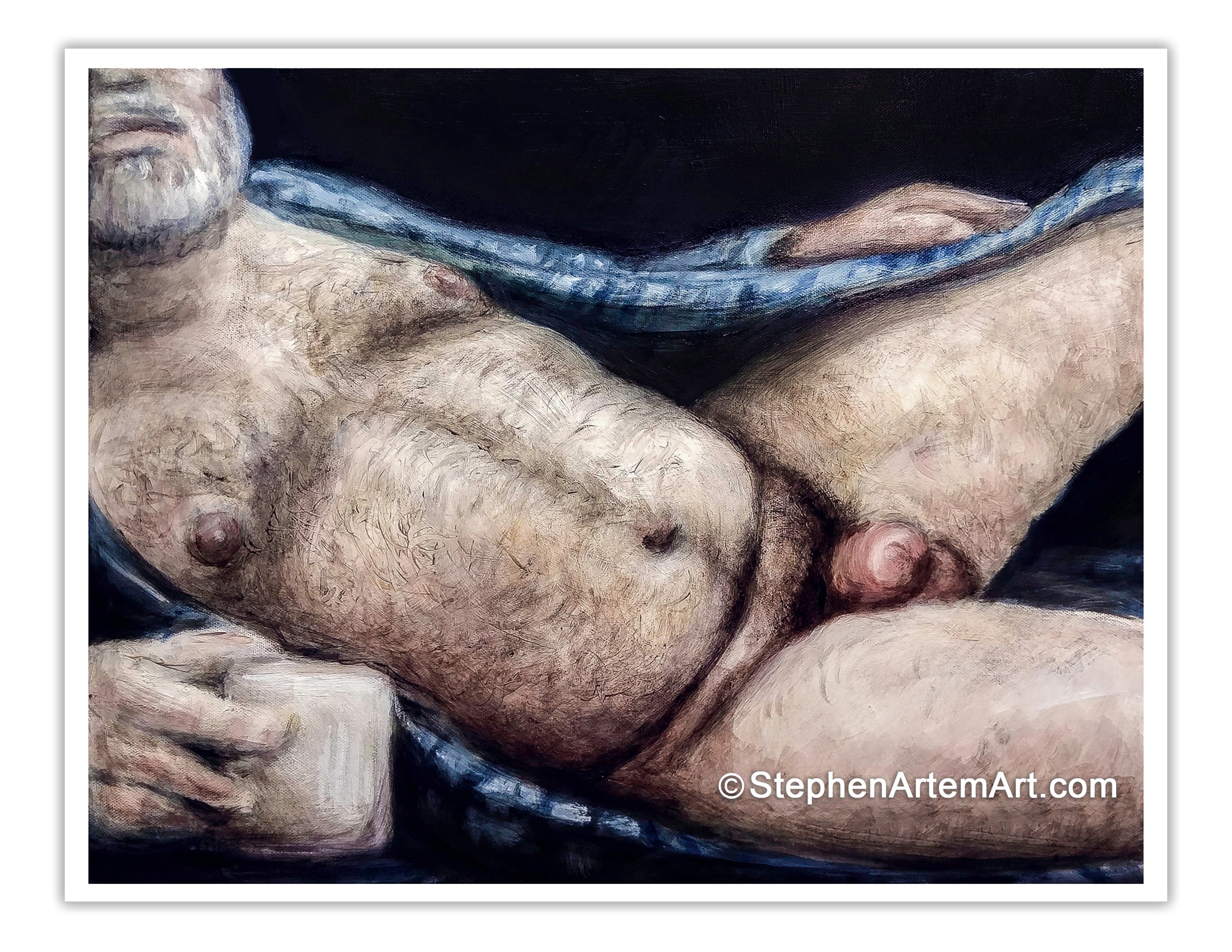 Man From Tennessee Premium Art Print Original Art Naked