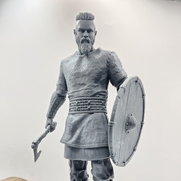 3D Resin printed Viking King Ragnar Lothbrok. Desktop Decoration. Fanart.
