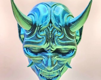 Oni wall mask, wall art, desktop decoration. 3D printed.