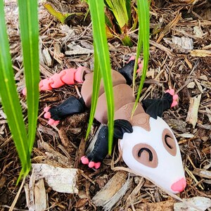 Opossum Articulated 3D Printed Fidget Figurine, Sensory Desk