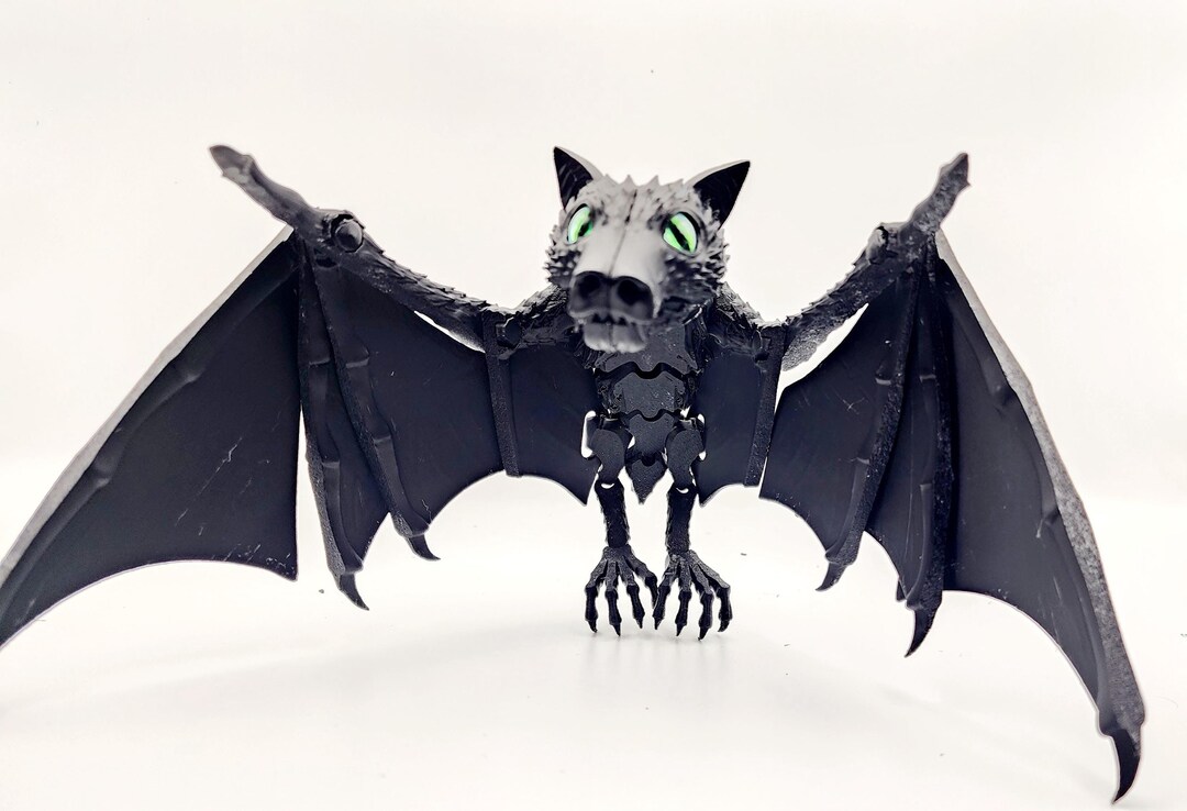 3D Printed articulated biting bat fidget, sensory, desktop toy. - Etsy.de