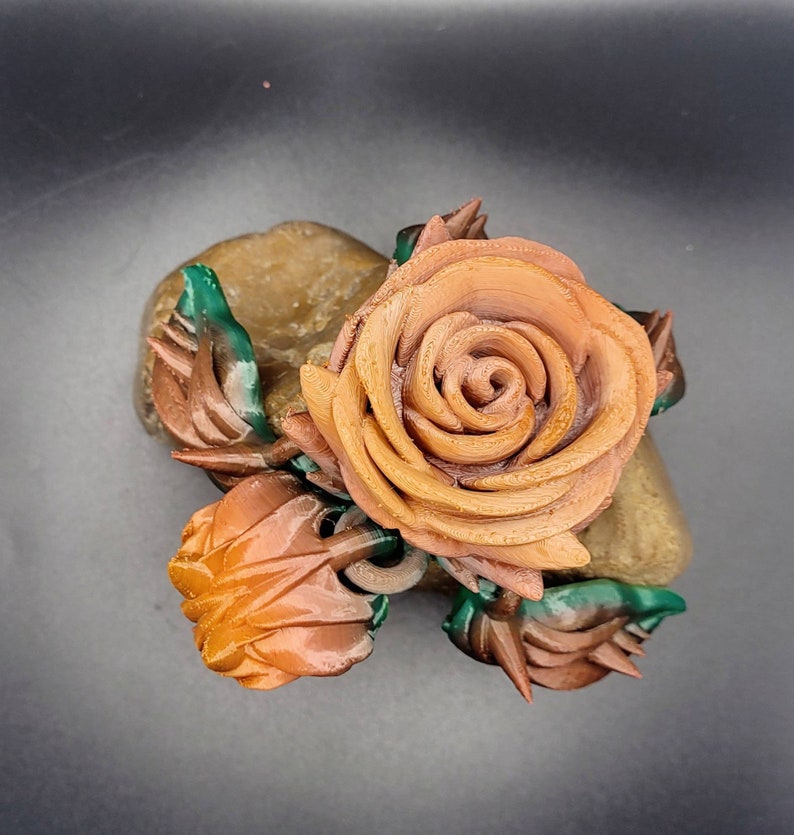 3D Printed Rose Turtle Etsy