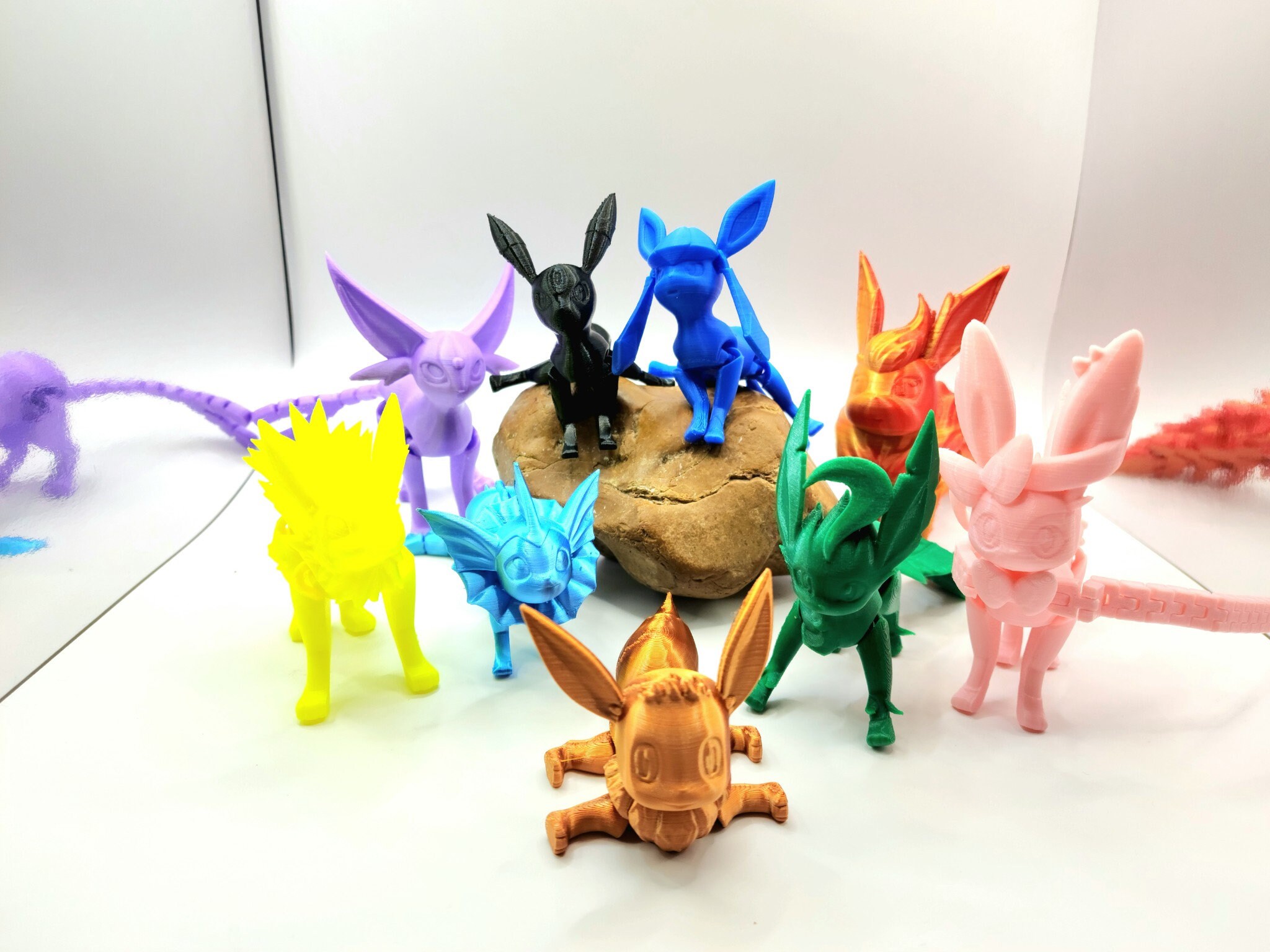 Pokemon Eevee Family Figure Toys Model Collection Eevee Action