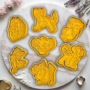 Simba Mufasa Timon Pumba Cookie Cutter stamp fondant play dough polymer clay cutters set of 7
