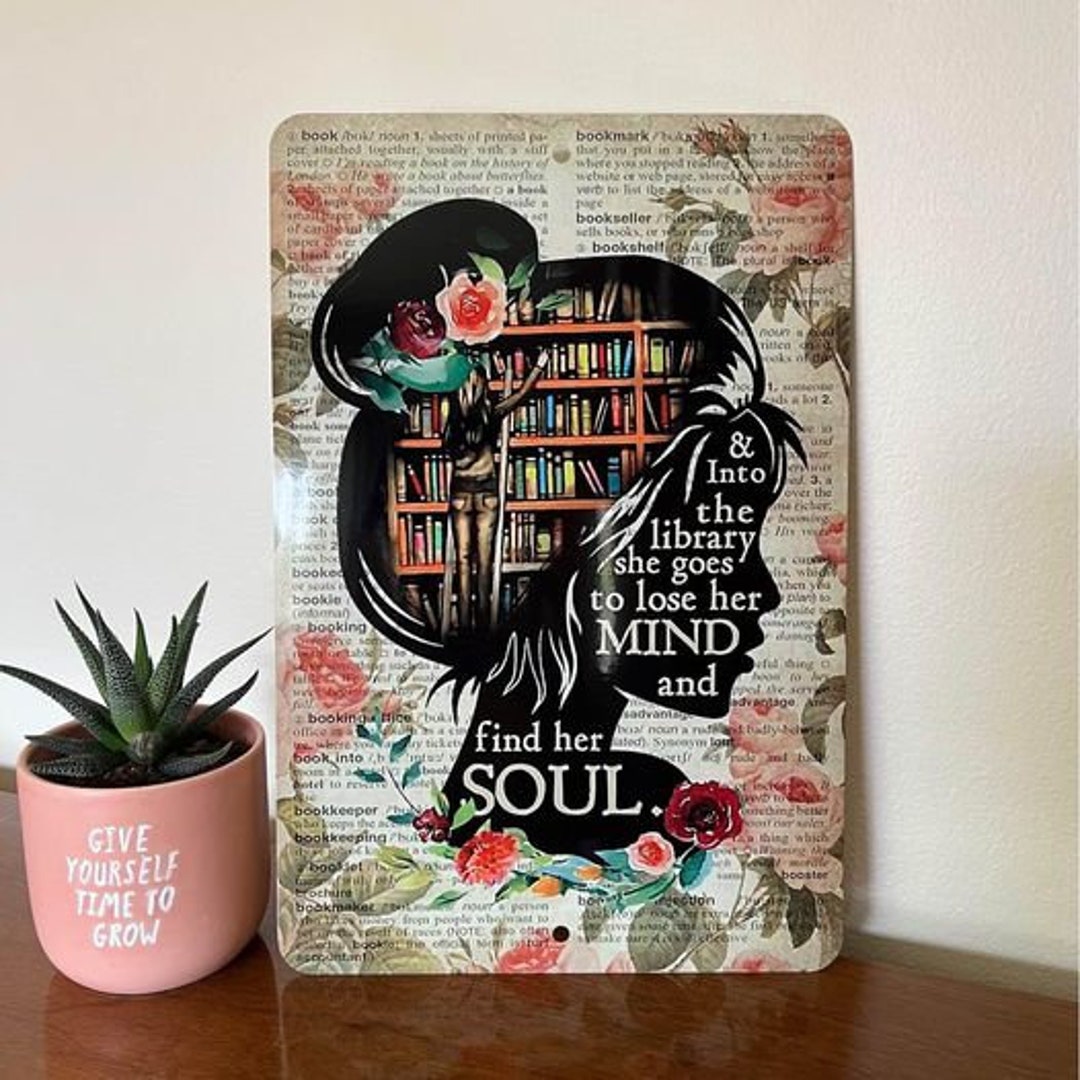 8"x12" Metal Tin Sign Books Into the Library #L12 - Etsy