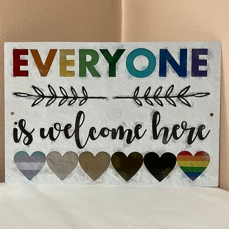 Everyone is Welcome Here Sign - Etsy