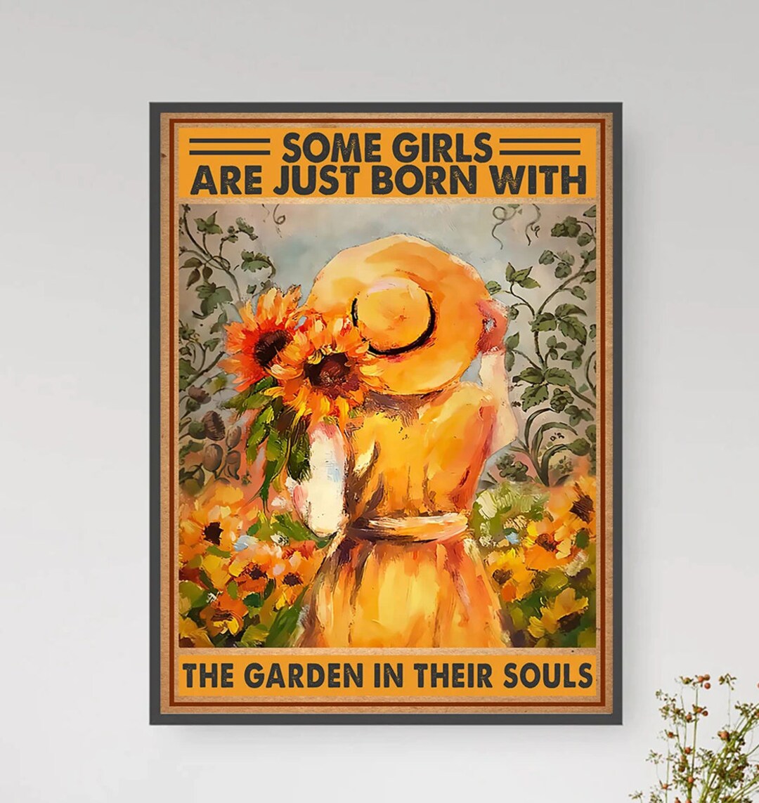 Metal Aluminum Garden Sign, Some Girls Are Just Born With Garden in