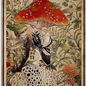 Metal Tin Sign - Mushroom Girl Lose Your Mind Find Your Soul #L110
