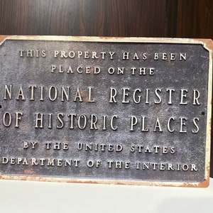 National Register Plaque For Your Historic Place Retro Metal Aluminum Sign #163