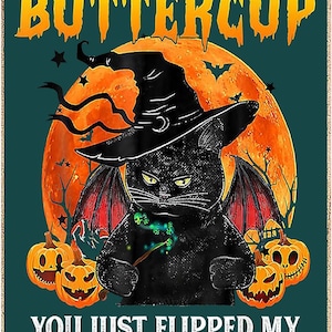 Funny Aluminum Sign-Black Witch Cats