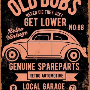 Metal Aluminum Sign - Old Dubs Genuine Spareparts