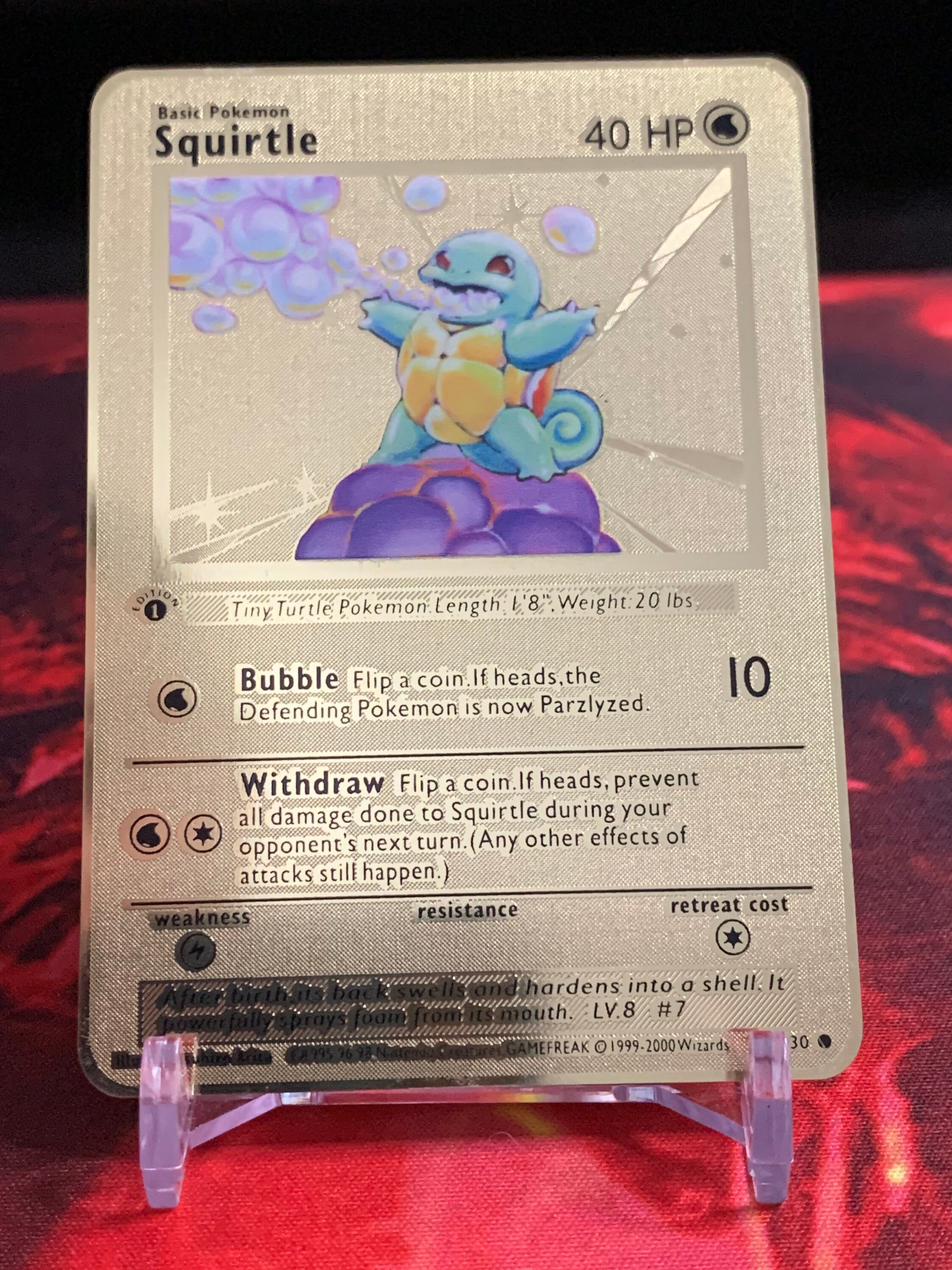 Squirtle 1st Edition GRAY STAMP Shadowless Base Set 63/102
