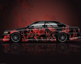 Traditional Floral Livery ~ Decal, Motorsport Livery, Digital Download File, Vehicle Wrap