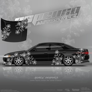 Somei Yoshino (Sakura) Street/Drift Livery ~ Decal, Japanese Vehicle Wrap Livery, Digital Download File, Vehicle Wrap, Wrap Template