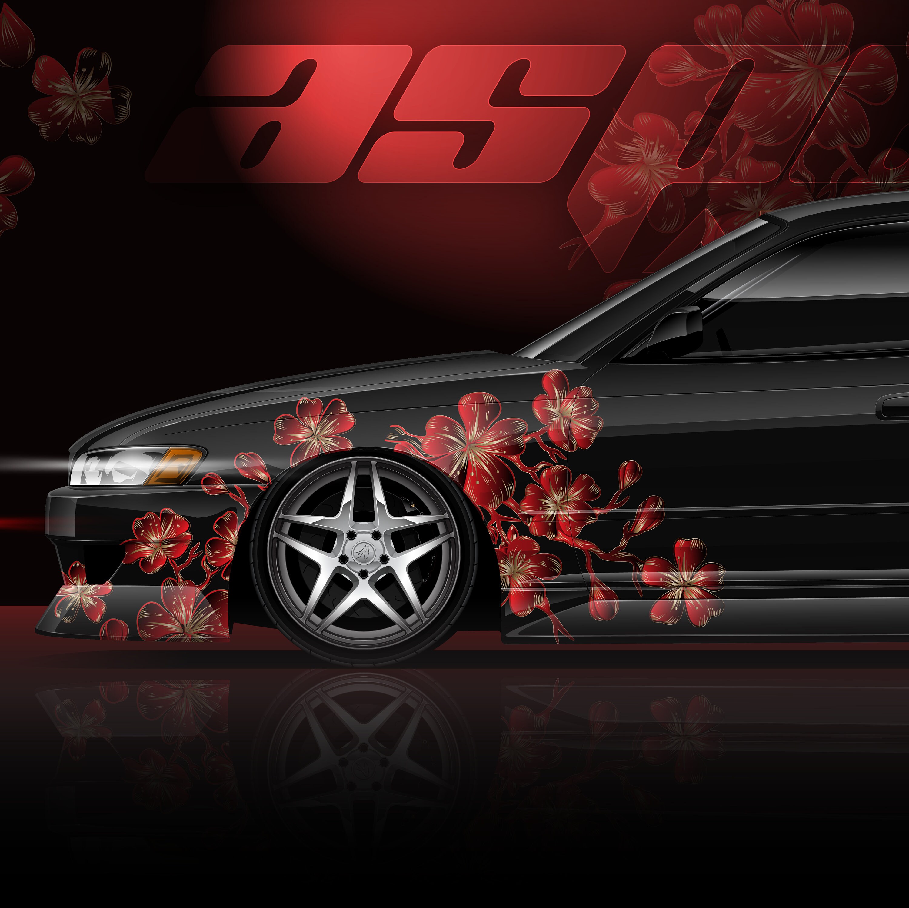 Somei Yoshino Sakura Street Drift Livery, Japanese Car Wrap