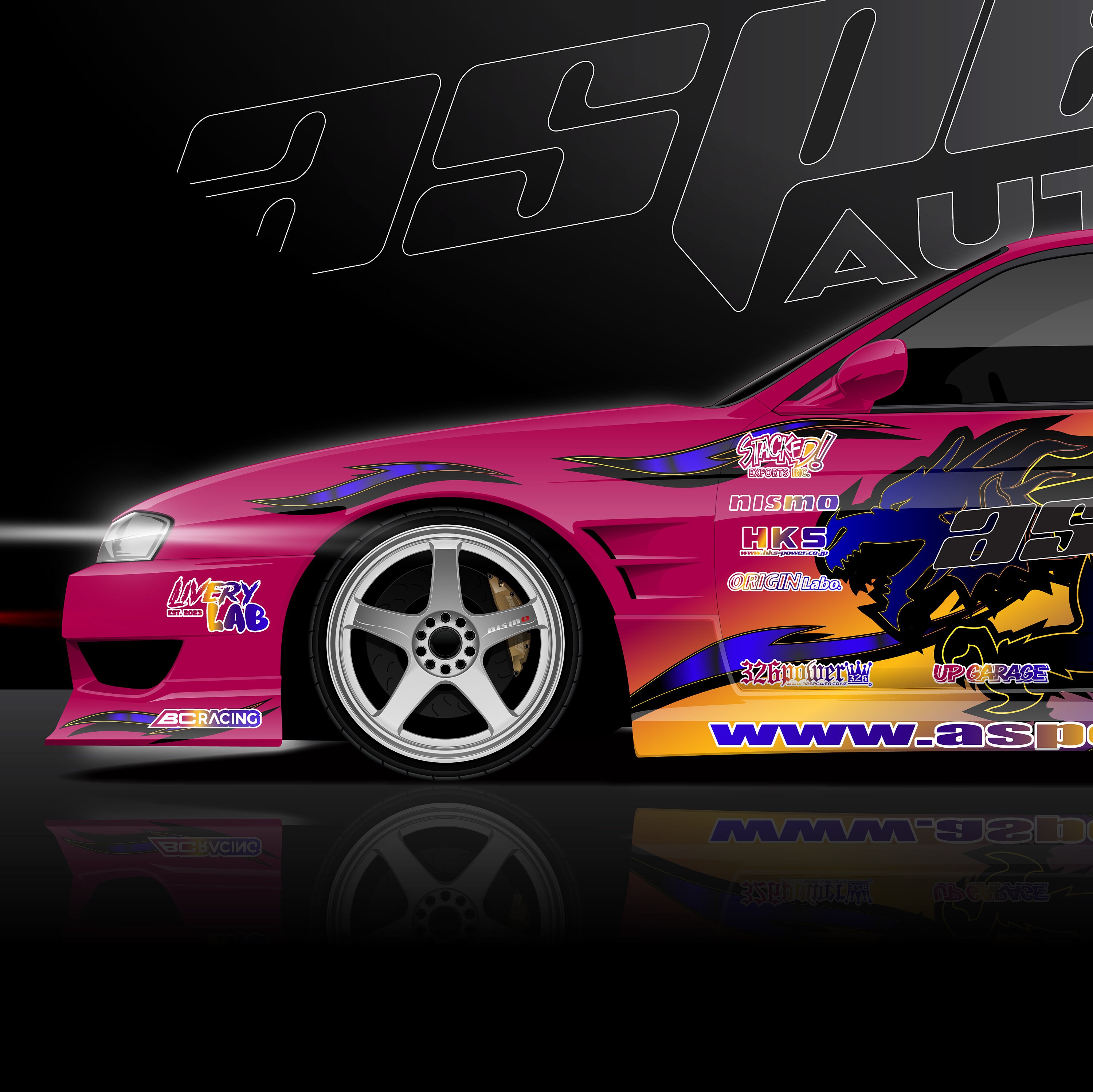 High Octane Spirit Drift Livery Decal, Japanese Motorsport Livery