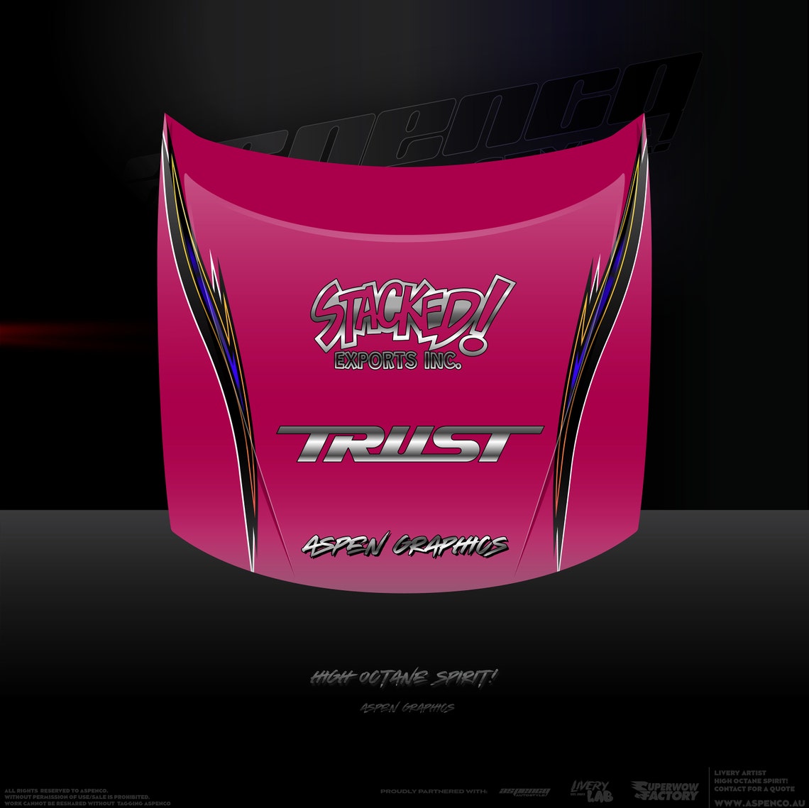 High Octane Spirit Drift Livery Decal, Japanese Motorsport Livery