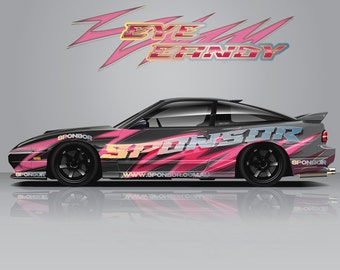 Eye Candy Y2K Drift Livery - Motorsport Livery, Car Wrap, Vehicle Decal, Drift Livery, Livery Design