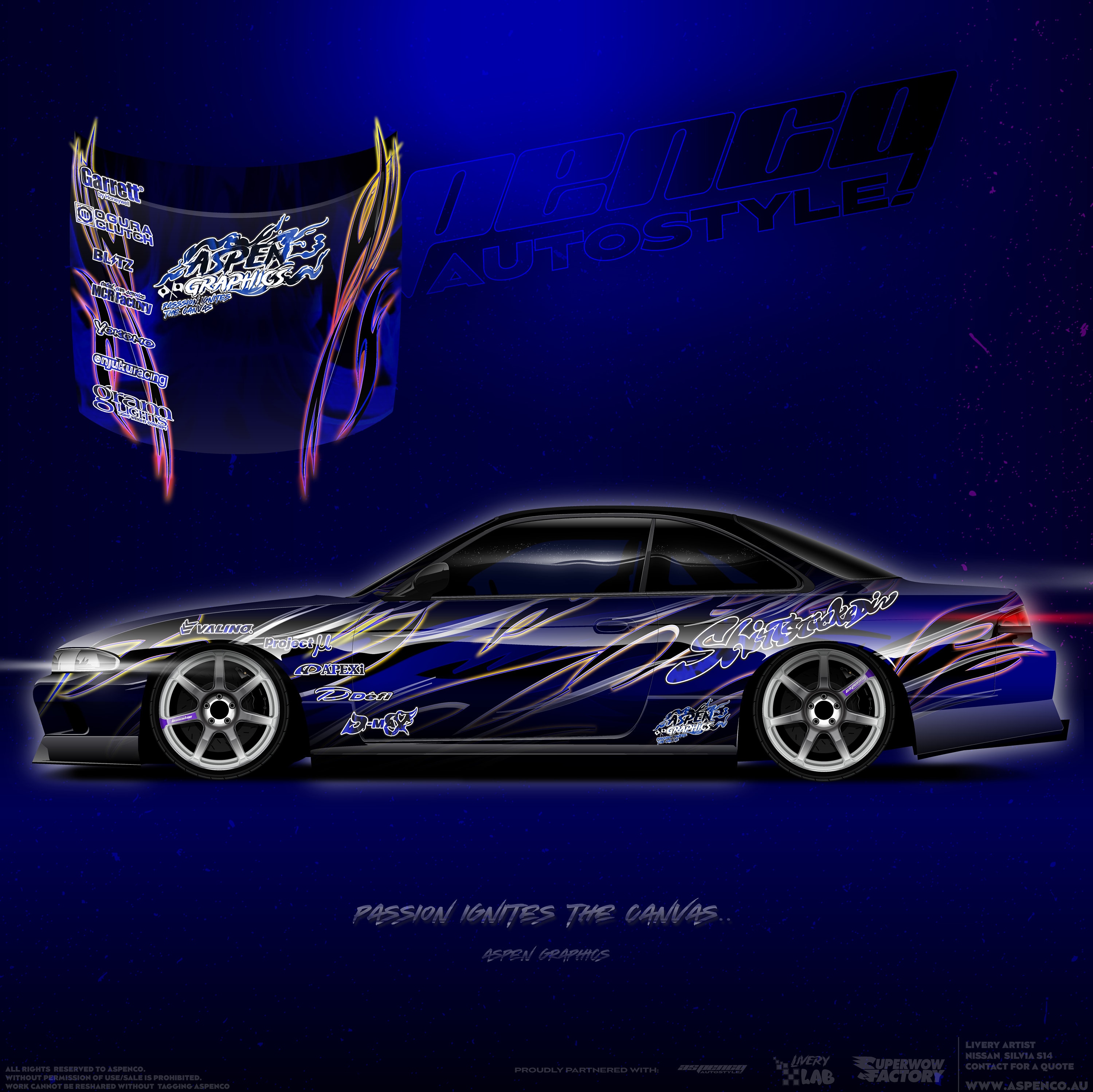 Rise Above Drift Livery ~ Decal, Motorsport Livery, Digital Download File, Vehicle Wrap, FinalBout