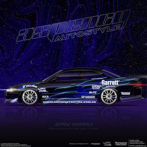 Flow Drift Livery Wrap Template ~ Decal, Motorsport Livery, Digital Download File, Vehicle Wrap