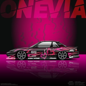 Flaming Heart Drift Livery ~ Decal, Motorsport Livery, Digital Download File, Vehicle Wrap