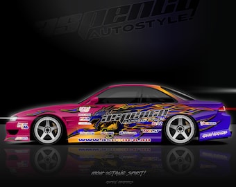 High Octane Spirit Drift Livery ~ Decal, Japanese Motorsport Livery, Digital Download File, Vehicle Wrap, Wrap Template