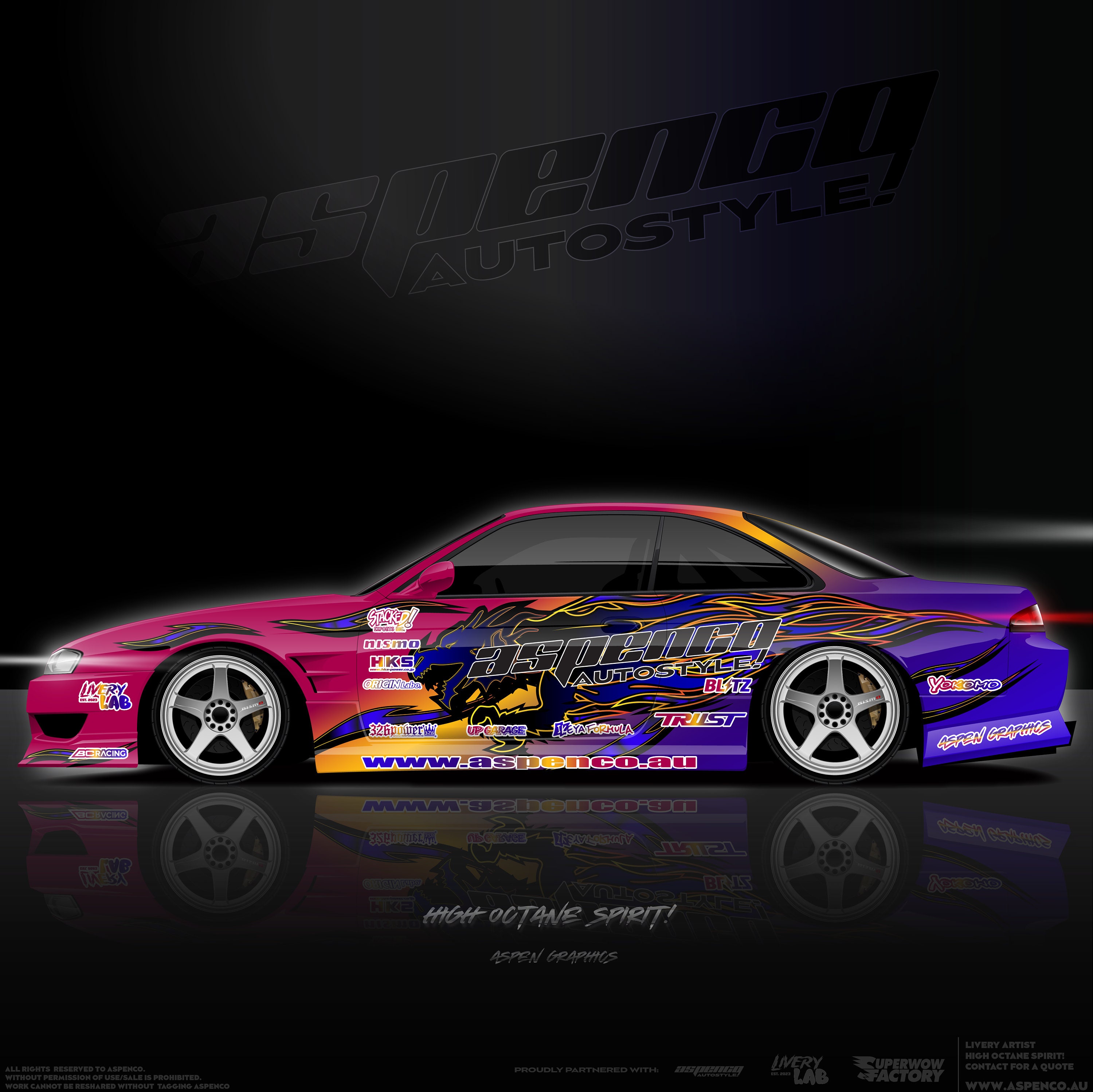 High Octane Spirit Drift Livery Decal Japanese Motorsport Livery Digital Download File Vehicle Wrap Wrap Template Etsy