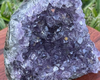 Cristal de Amatista con Declaración – Chakra Corona y Energía del Zodiaco