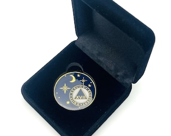17 Year Rocketed to 4th Dimension Specialty AA Recovery Medallion - Tri-Plated Seventeen Year Chip/Coin - Blue + Velvet Case