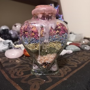 Large Self-Love/Love Intention Spell Jar - Hand Crafted