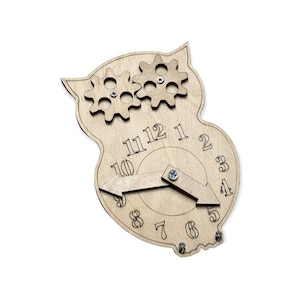 Holz beschäftigt Brett Teile Uhr Zahnräder Set Montessori Aktivität sensorisches Spielzeug Spielzeug Kleinkind Lernen Holz Laser cut Gravur