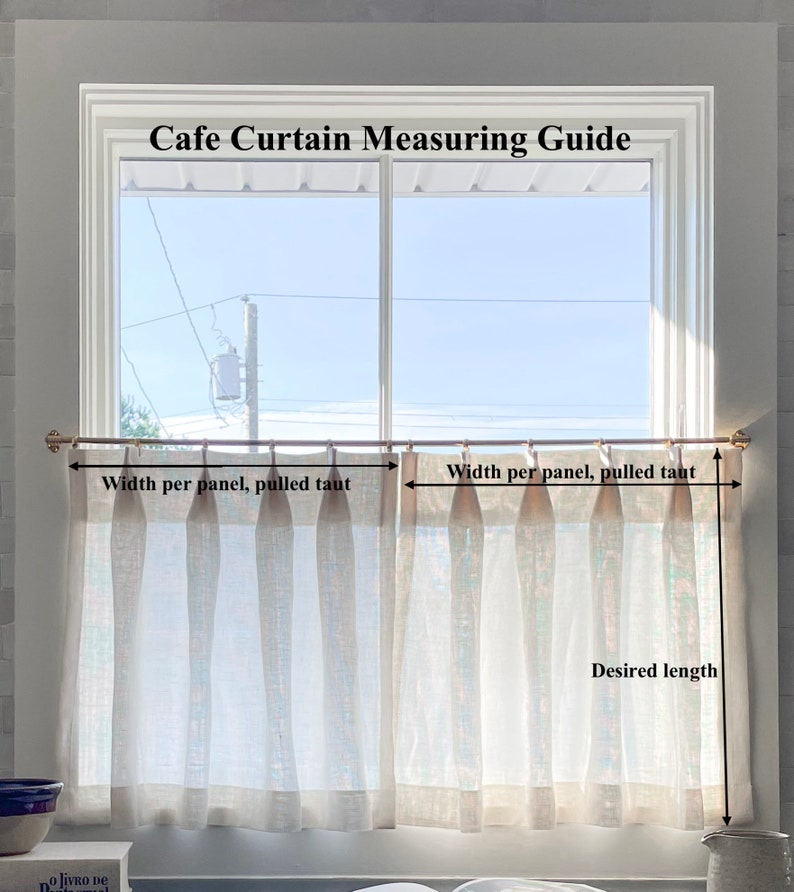 Top Pinch Pleat Unlined Cafe Curtains Linen Drapes Etsy