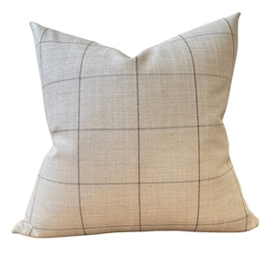 Mellier Plaid Pillow | Schumacher Pillows | Schumacher Pillow Cover | Throw Pillows | Schumacher Fabric Couch Pillows | Luxury Plaid Cushion