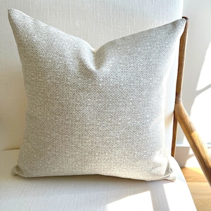 Sarong Textured Light Brown Weave Pillow | Schumacher Pillows | Throw Pillow Cover | Schumacher Indoor Outdoor Fabric | Throw Pillow Case