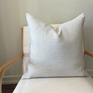 Schumacher Hurston Pillow | Decorative Throw Pillow Cover | Off White Textured Designer Pillow Cover  | Schumacher Pillows for Couch, Bed