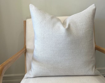 Schumacher Hurston Pillow Cover | Off White Textured Throw Pillow