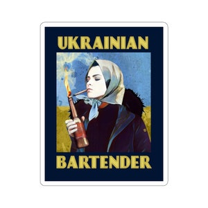 Ukrainian Bartender (Kiss-Cut Stickers)