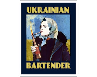 Ukrainian Bartender (Kiss-Cut Stickers)