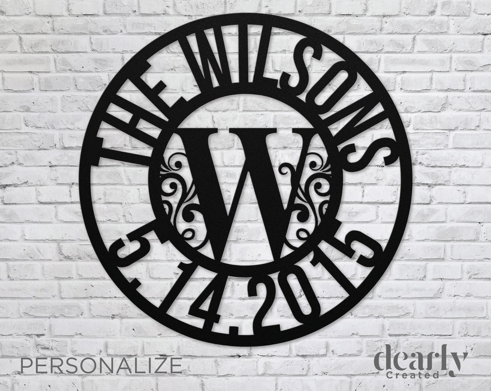 Custom Metal Wall Art | Custom Text Metal Sign | Family Name Wedding ...