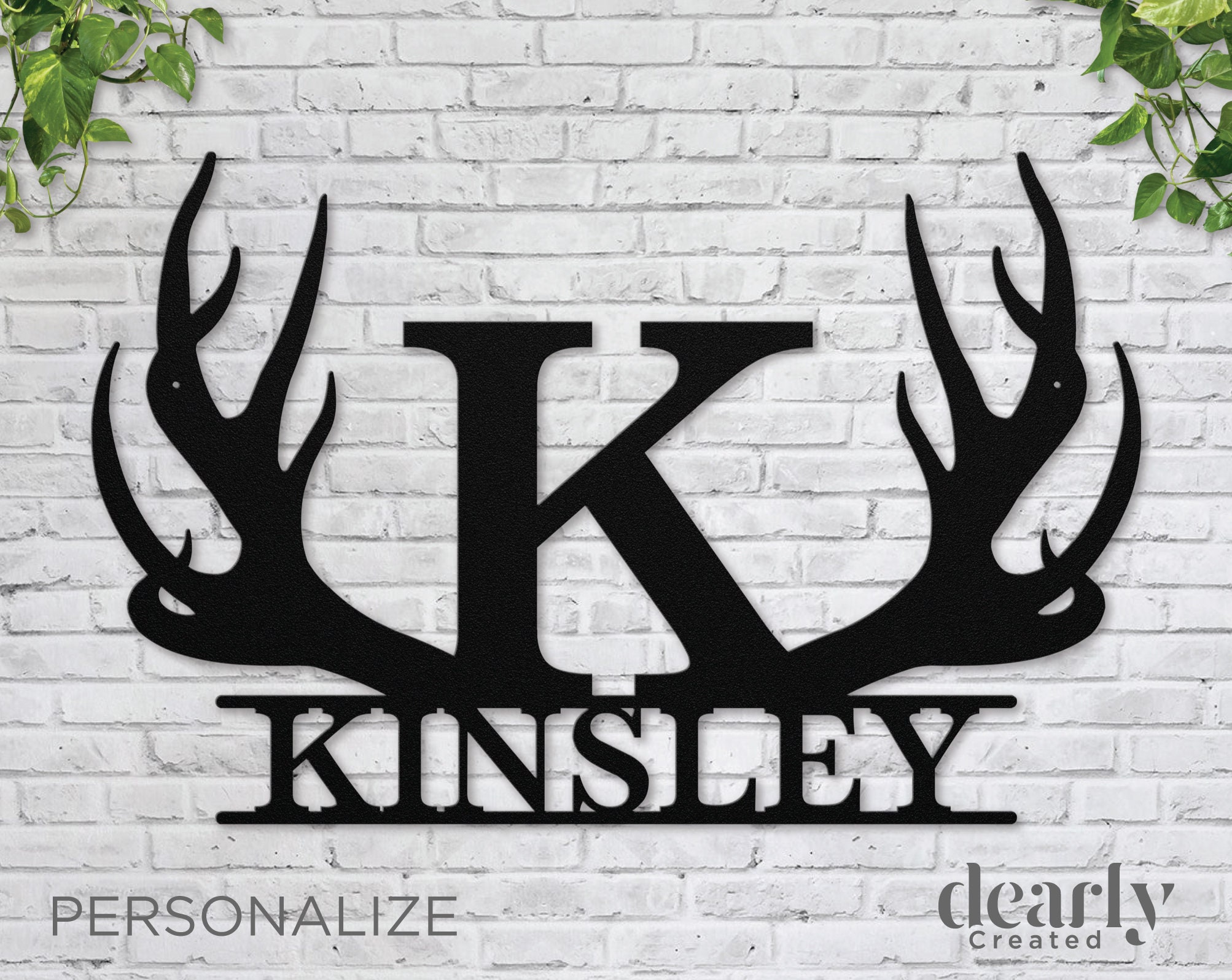 Personalized Mr. and Mrs. Tumbler Decals with Antlers Vinyl