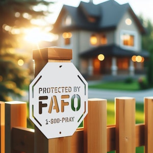 FAFO Metal Security Sign For Home & Office | 18 Gauge Steel | 6 Sizes | Housewarming Gift | Father&#39;s Day Gift