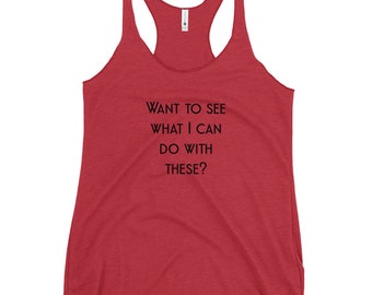 Want to see what I can do Tank,Women's Shirt Tank MFM HotWife Swingers Fetish Sexy Funny Women's Shirt Tank Top MFM HotWife