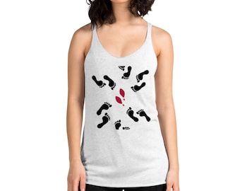 Red shoes Tank,Lifestyle clothing gift for hotwife vixen and swingers. Funny and sexy threesome gift for her.