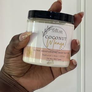 Natural Body Butter - Organic Shea & Cocoa Butter | Deep Moisturizing and Hydrating | Vegan, Non-Greasy, Perfect for Dry Sensitive Skin