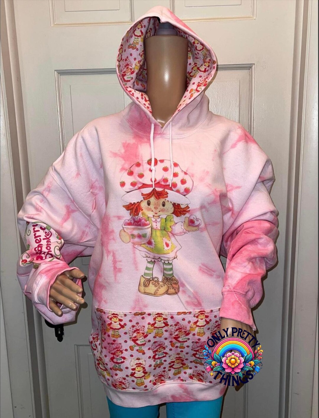 Strawberry Shortcake Tie-dye Hoodie. Nostalgia, Gift Idea - Etsy