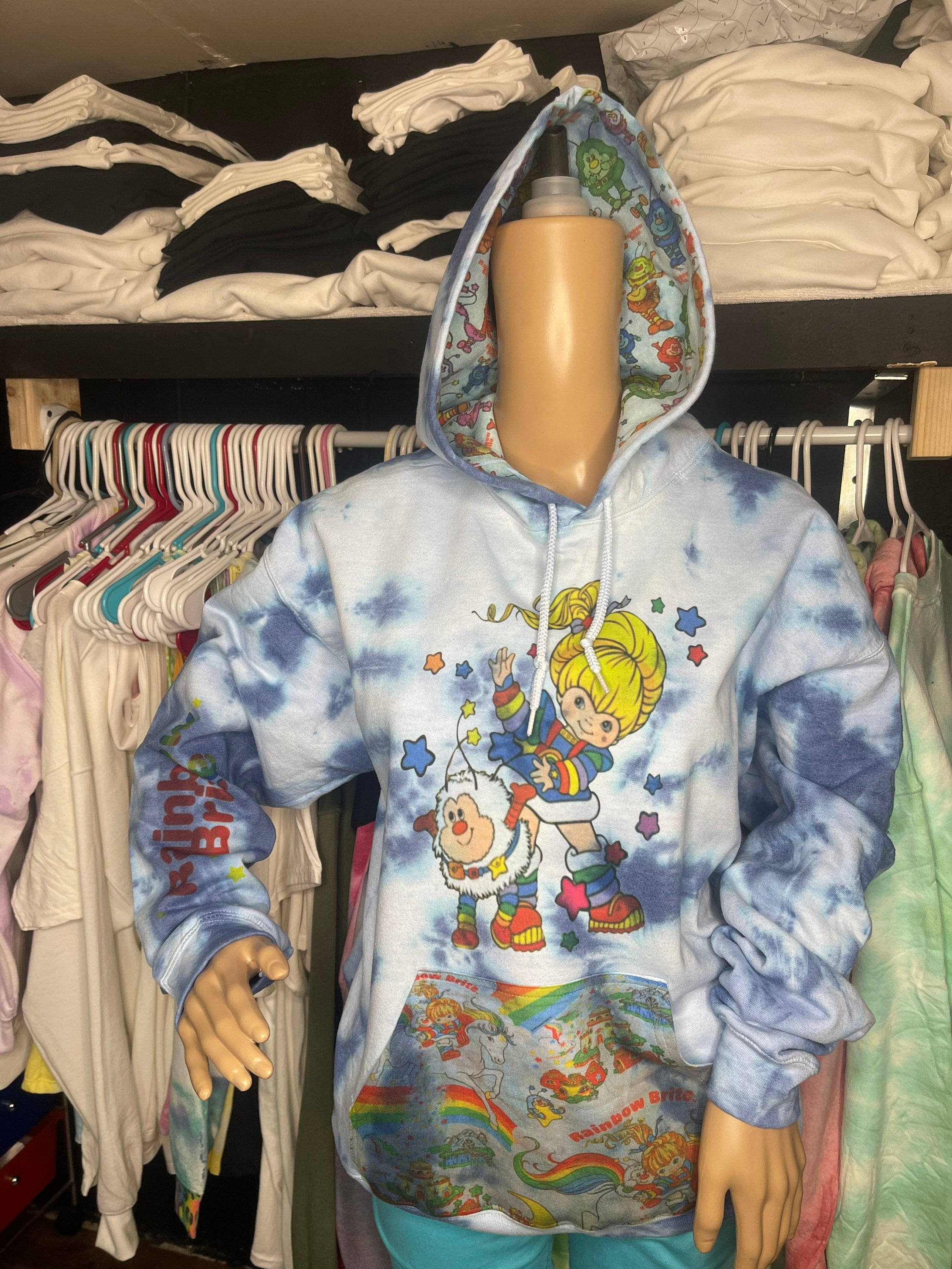 Bright tie top dye hoodie