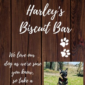 Doggy Biscuit bar customizable template 8x10 digital download