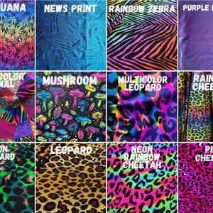 Rainbow Animal Cheetah Print Neon Green Thong Bikini Set Exotic Dance Wear Stripper Pole Dancing Outfit UV Glow Party Rave Festival Clothing image 9